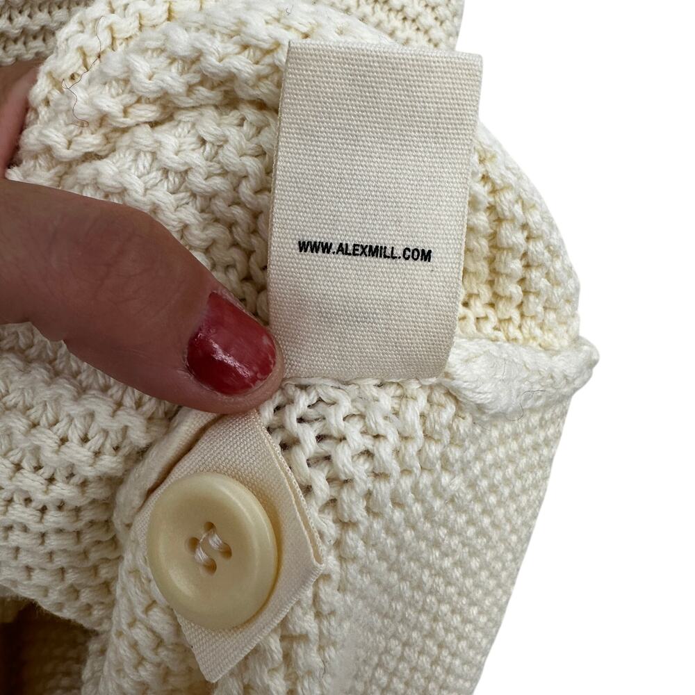 ALEX MILL NWT Evereve Nico Cotton Cardigan in Ivory // M - Picture 12 of 13